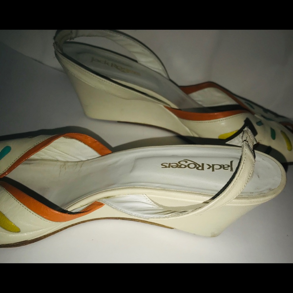 Jack Rogers Open Toe Wedge Heel Sandals 7.5 Swim - Picture 6 of 8